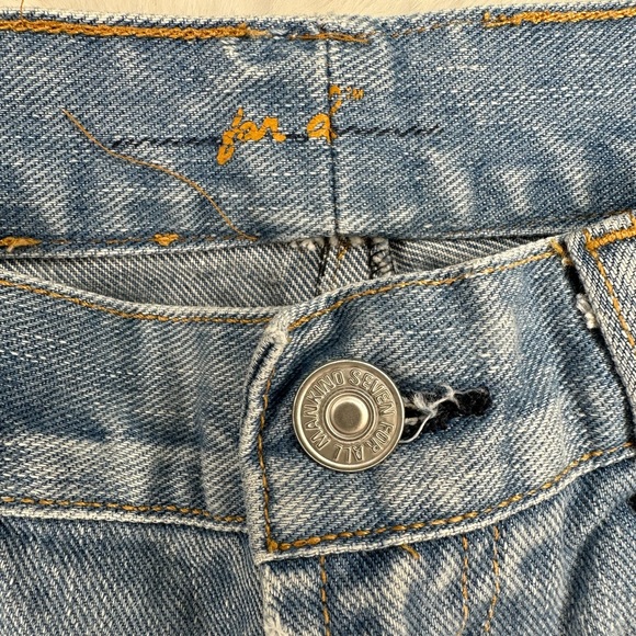 ⚡️Rad Vintage Y2K 7 For All Mankind Light Blue Denim Wash Distressed Flare Jeans - Picture 4 of 13